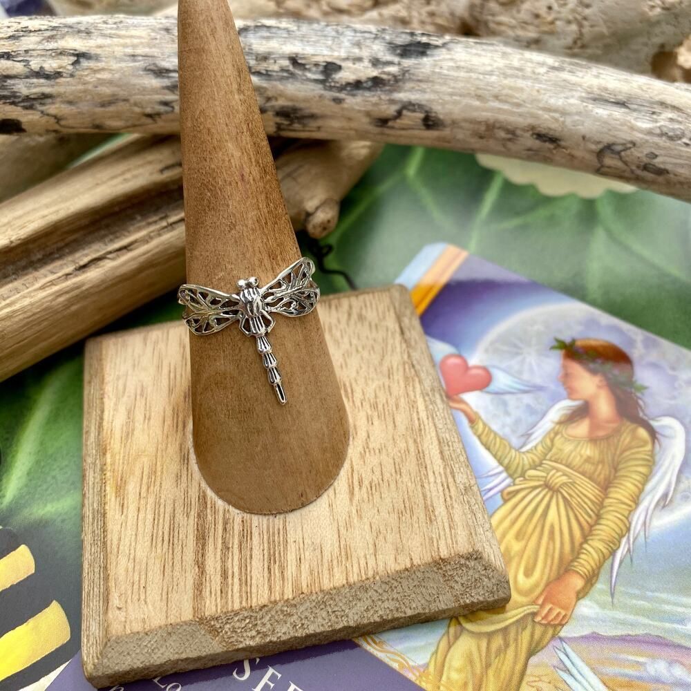 Dragonfly Filigree Sterling Silver Ring